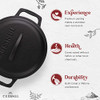 CUISINEL CAST IRON DUTCH OVEN 5-QUART DUTCH OVEN - BLACK