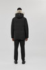 MACKAGE EDWARD-C 2-IN-1 DOWN PARKA, HOODED BIB, NATURAL FUR - SIZE 40 - BLACK