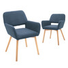 CangLong Upholstered Cushion Leisure Modern Living Dining Room Accent Arm Chairs