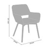 CangLong Upholstered Cushion Leisure Modern Living Dining Room Accent Arm Chairs