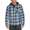 LEVI'S MEN'S PLAID SHERPA LINED HOODED SHIRT JACKET - SIZE: MEN XXL - NAVY/BLUE New