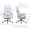 EFOMAO DESK OFFICE CHAIR 400LBS BIG AND TALL OFFICE CHAIR - WHITE