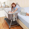 LI'L PENGYU 3 IN 1 FOLDABLE BABY BASSINET BEDSIDE SLEEPER - UPGRADE GRAY