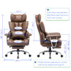EFOMAO DESK OFFICE CHAIR 400LBS BIG AND TALL OFFICE CHAIR PU LEATHER - BROWN
