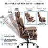 EFOMAO DESK OFFICE CHAIR 400LBS BIG AND TALL OFFICE CHAIR PU LEATHER - BROWN