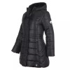 SPYDER WOMEN'S YARA HOODED PUFFER PARKA COAT, BLACK, LARGE, SPFGM065 New