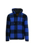 J.COME GALAXY MEN'S POLAR FLEECE PLAID HOODIE - SIZE: MEN XL - BLUE New