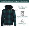 J.COME GALAXY MEN'S POLAR FLEECE PLAID HOODIE - SIZE: MEN XL - GRASS GREEN New