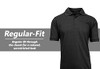 GALAXY BY HARVIC MENS POLO PIQUE SHIRT - SIZE: MEN L - BLACK New