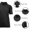 GALAXY BY HARVIC MENS POLO PIQUE SHIRT - SIZE: MEN L - BLACK New