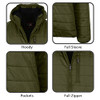 GALAXY BY HARVIC MENS SHERPA-LINED HOODED PUFFER JACKET OLIVE - SIZE: MEN XL New