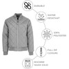 REAL MADRID BY HARVIC MEN'S HEAVYWEIGHT QUILTED BOMBER JACKET. SIZE: 2XL - GRAY New