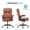 BESTERA OFFICE CHAIR, EXECUTIVE LEATHER CHAIR, ERGONOMIC - BROWN