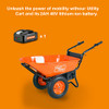 SuperHandy Electric Wheelbarrow 48V 2Ah Li-Ion Battery 330 lbs GUO057 - ORANGE