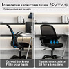 SYTAS OFFICE CHAIR DESK CHAIR SWIVEL MESH COMPUTER CHAIR FLIP-UP ARMS - BLACK