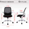 Sytas Office Chair Ergonomic Desk Chair Rolling Swivel Mesh - White