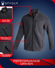 SPYDER MEN'S BRUSHED HEATHER FLEECE JACKET SIZE: MEN L - BLACK New