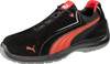 PUMA MEN'S TOURING SUEDE LOW INDUSTRIAL SHOE BLACK/RED SIZE 7