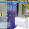 Saillong Wired Door Bell Chime Kit with 16V 10VA Two Note Lighted Metal Doorbell