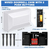Saillong Wired Door Bell Chime Kit with 16V 10VA Two Note Lighted Metal Doorbell