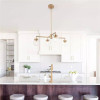 LNC CEILING LIGHTING GLASS GLOBE METAL CHANDELIER 4 LED LIGHT - BRONZE - A03894