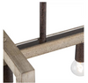 LNC MODERN FARMHOUSE BROWN WOOD ISLAND CHANDELIER 3-LIGHT - RUST BRONZE