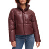 LW2RU483 LEVI'S WOMENS LEVI'S WOMEN'S VEGAN LEATHER QUILTED SHORTY PUFFER New