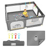 Baby Playpen for Babies and Toddlers with Mat, 71x59 inch (Gray), PTC-180L