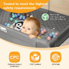 Baby Playpen for Babies and Toddlers with Mat, 71x59 inch (Gray), PTC-180L