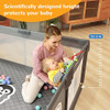 Baby Playpen for Babies and Toddlers with Mat, 71x59 inch (Gray), PTC-180L