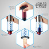 SECURA ELECTRIC WINE BOTTLE OPENER, FOIL CUTTER CORDLESS, SW0-4A - SILVER