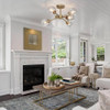Gold Flush Mount Ceiling Light, Modern Sputnik Glass Hallway Light Fixtures