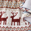 EDDIE BAUER SMART HEATED ELECTRIC THROW BLANKET WI-FI ENABLED FAIR ISLE SILVER