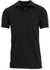 GALAXY BY HARVIC MEN TAGLESS MOISTURE WICKING POLO SHIRT - SIZE: MEN M - BLACK New