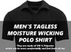 GALAXY BY HARVIC MEN TAGLESS MOISTURE WICKING POLO SHIRT - SIZE: MEN M - BLACK New