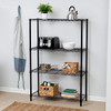 HONEY-CAN-DO SHF-01908 ADJUSTABLE STORAGE SHELVING UNIT, 36LX14WX54 - BLACK