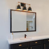 GEPOW Bathroom Light Fixtures Modern Farmhouse 3 Light Copper Gold - Black/Gold