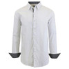 GALAXY BY HARVIC MENS LONG SLEEVE SOLID SLIM FIT DRESS SHIRTS SIZE 2XL - WHITE New