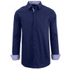 GALAXY BY HARVIC MENS LONG SLEEVE SOLID SLIM FIT DRESS SHIRTS SIZE 2XL NAVY New