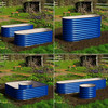 OLLE 4-STYLE MODULAR GALVANIZED RAISED GARDEN BEDS TF41BLUE-1 - BLUE