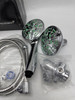 MICROBAN 2.3 GPM ANTIMICROBIAL/ANTI-CLOG 30 SETTING SHOWERHEAD, AQUA BLUE, 5523