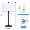BESLOWE MODERN TOUCH CONTROL TABLE LAMPS 2 USB 3-Way Dimmable Set of 2 - Black