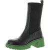 STEVE MADDEN WOMEN'S HESITANT FASHION BOOT - SIZE: WOMEN 8 - BLACK/GREEN