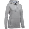 1300261 UNDER ARMOUR WOMEN'S HUSTLE FLEECE HOODIE GRAY/BLACK SIZE S New