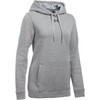 1300261 UNDER ARMOUR WOMEN'S HUSTLE FLEECE HOODIE GRAY/BLACK SIZE S New
