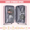 Fancial Expandable Luggage with Spinner Wheels, AT01057-2PC, Pink, 2-Piece Set