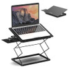 UNCAGED ERGONOMICS CD4 ADJUSTABLE STANDING DESK CONVERTER FOR LAPTOPS - BLACK