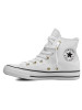CONVERSE WOMENS STUDDED HIGH TOP CHUCK TAYLORS - SIZE: WOMEN 8 - WHITE - 547266C