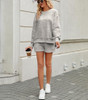 FKEEP WOMEN 2 PIECE OUTFITS SWEATSUIT OVERSIZED CLOTHES 2023 FASHION - L - GRAY New