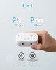 ANKER OUTLET EXTENDER USB POWEREXTEND PLUG 2 MINI 2 OUTLETS 2 USB PORTS - WHITE